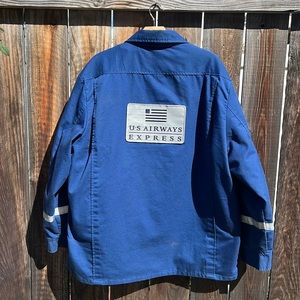 US Airways vintage Employee Jacket Airlines size X Large zip up.